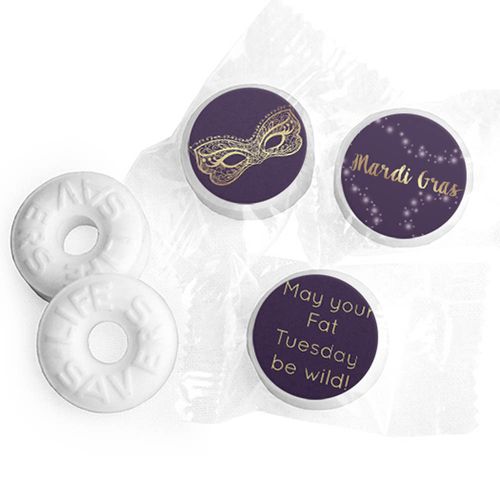 Personalized Mardi Gras Golden Elegance Life Savers Mints