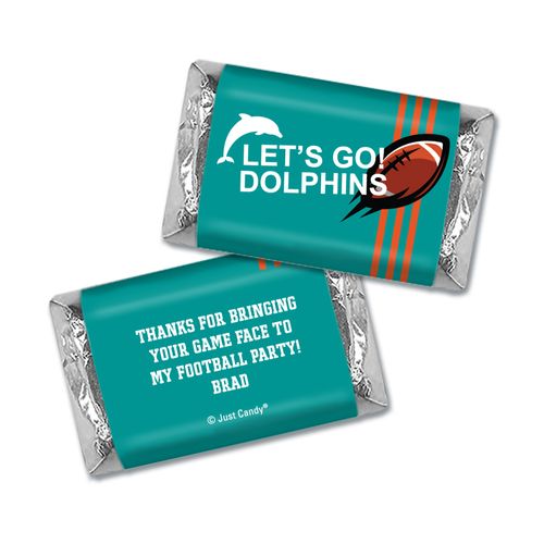 Personalized Hershey's Miniatures Wrappers Dolphins Football Party