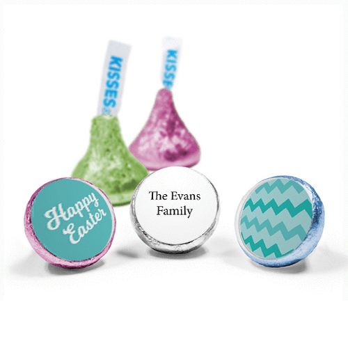 Personalized Easter Chevron Egg 3/4" Sticker (108 Stickers)