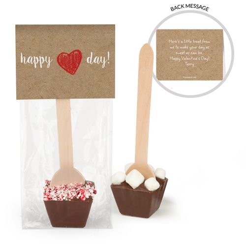 Personalized Valentine's Day Drawn Heart Hot Chocolate Spoon