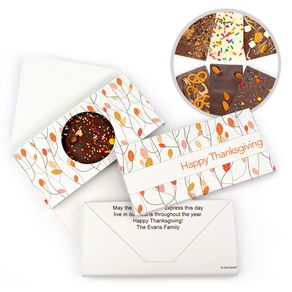 Personalized Thanksgiving Fall Woods Gourmet Infused Belgian Chocolate Bars (3.5oz)