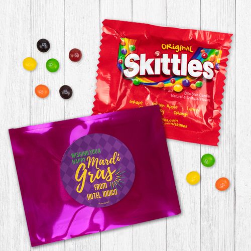 Personalized Happy Mardi Gras Skittles