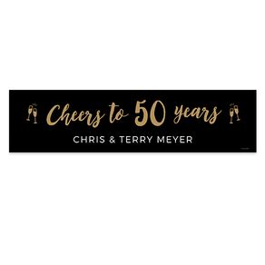 Personalized Cheers Anniversary 5 Ft. Banner