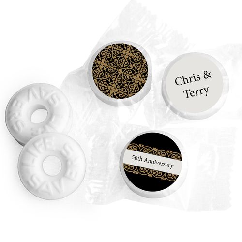 Anniversary Personalized Life Savers Mints Golden 50th