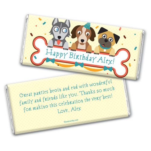 Birthday Personalized Chocolate Bar Wrappers Secret Pets Puppy Love