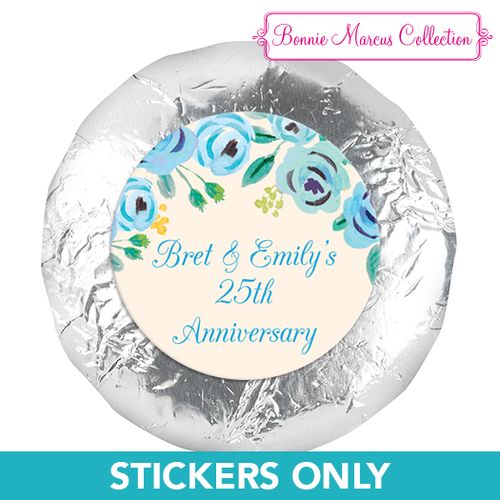 Bonnie Marcus Collection Anniversary Favors Here's Something Blue 1.25" Stickers (48 Stickers)