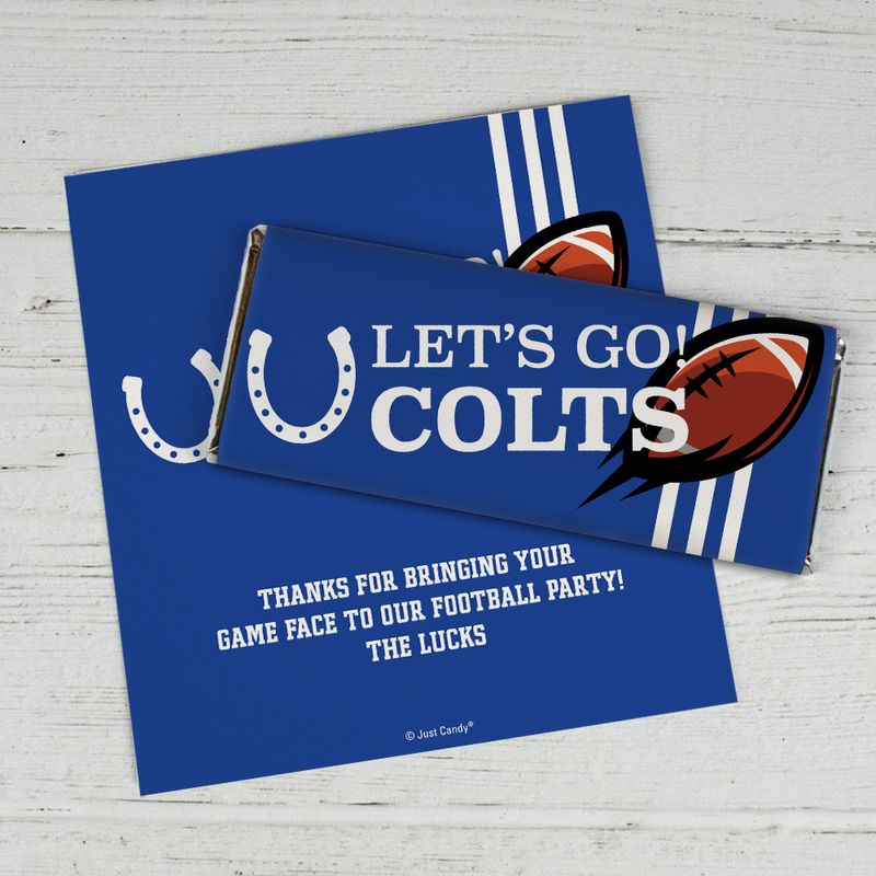 Indianapolis Colts Custom Candy Bar Wrappers – Sports Invites