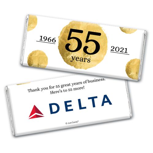Personalized Corporate Anniversary Add Your Logo Golden Seal Chocolate Bar Wrappers Only