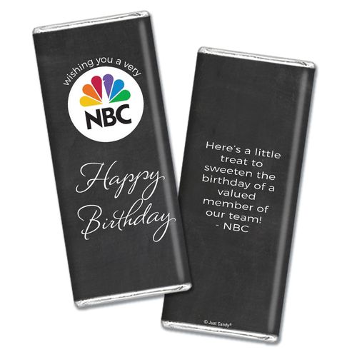 Personalized Birthday Add Your Logo Script Chocolate Bar Wrappers Only