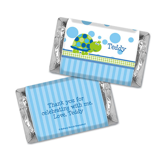 Personalized Birthday Turtle Miniatures Wrappers - JustCandy.com