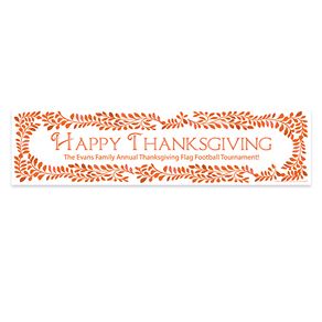 Personalized Bonnie Marcus Thanksgiving Leaves 5 Ft. Banner