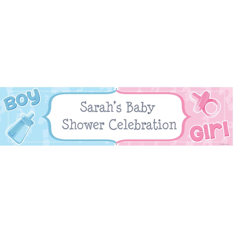 Personalized Gender Reveal 5 Ft. Banner