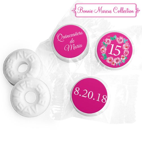 Personalized Bonnie Marcus Quinceanera Wreath Life Savers Mints