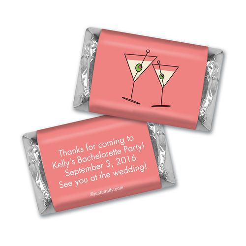 Bachelorette Party Favor Personalized Hershey's Miniatures Martini