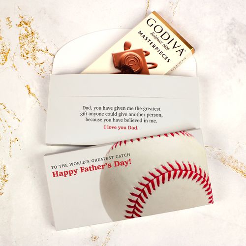 Personalized Father's Day Worlds Greatest Catch Godiva Chocolate Bar in Gift Box (3.1oz)