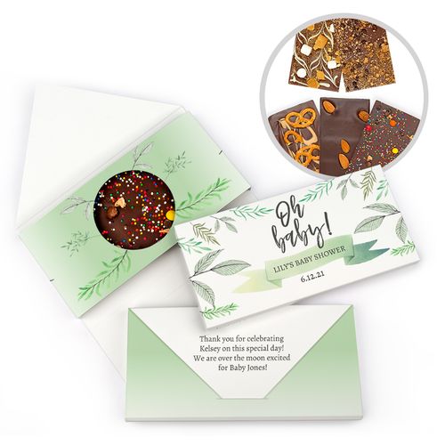 Personalized Baby Shower Oh Baby Gourmet Infused Belgian Chocolate Bars (3.5oz)