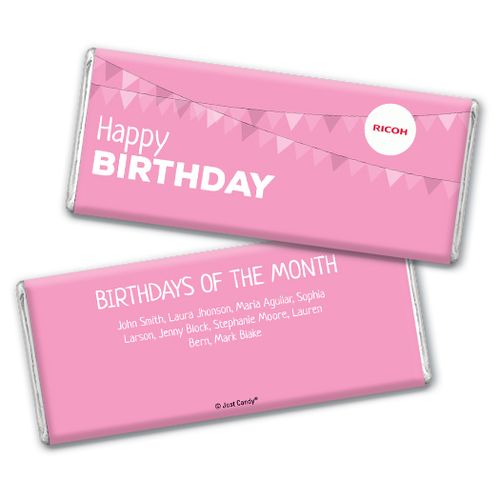 Personalized Add Your Logo Birthday of the Month Chocolate Bar & Wrapper