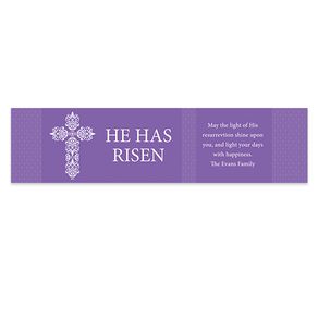 Personalized Easter Purple Cross 5 Ft. Banner