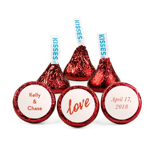 Personalized Hershey's Kisses Bubbling Love Anniversary Favors