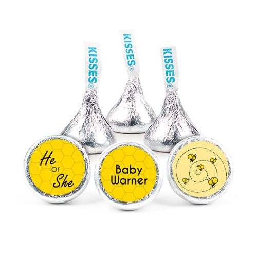 Baby Bee Baby Shower Stickers - Custom Kisses Candy Assembled Kisses