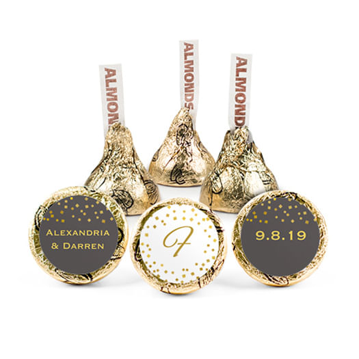 Personalized Wedding Divine Gold Hershey's Kisses - JustCandy.com