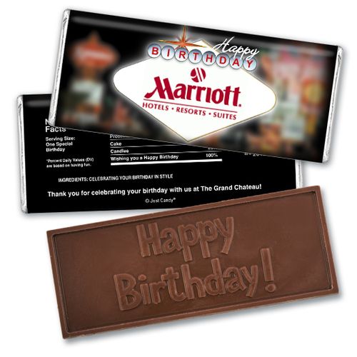 Personalized Birthday Add Your Logo Casino Embossed Chocolate Bar & Wrapper