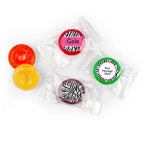 Birthday Zebra Personalized 5 Flavor Hard Candy
