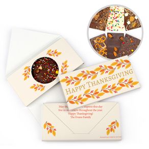 Personalized Bonnie Marcus Thanksgiving Giving Thanks Gourmet Infused Belgian Chocolate Bars (3.5oz)