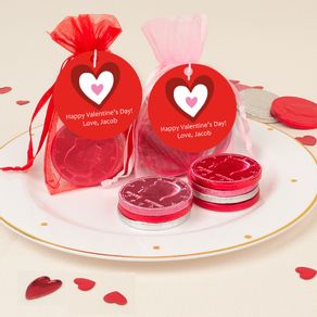 Valentine's Day Extra Small Organza Bag of Assorted Chocolate Coins