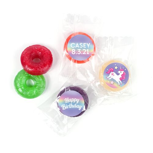 Personalized Bonnie Marcus Birthday Unicorn Dreams LifeSavers 5 Flavor Hard Candy