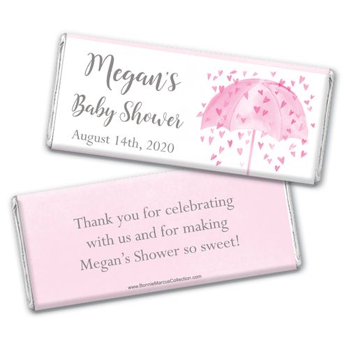 Personalized Bonnie Marcus Baby Shower Heart Shower Chocolate Bar Wrappers Only