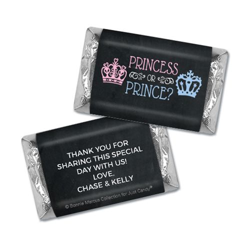 Personalized Bonnie Marcus Gender Reveal Princess or Prince Hershey's Miniatures
