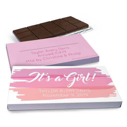 Deluxe Personalized Watercolor Chocolate Bar in Gift Box (3oz Bar)