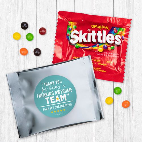 Personalized Teamwork Freaking Awesome Team Skittles