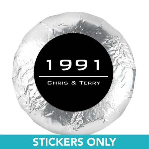 Anniversary 1.25" Sticker Banner Year (48 Stickers)