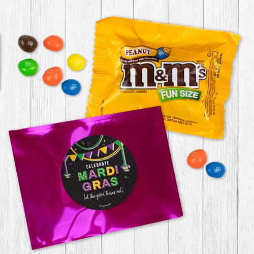 Personalized Mardi Gras Celebrate Peanut M&Ms