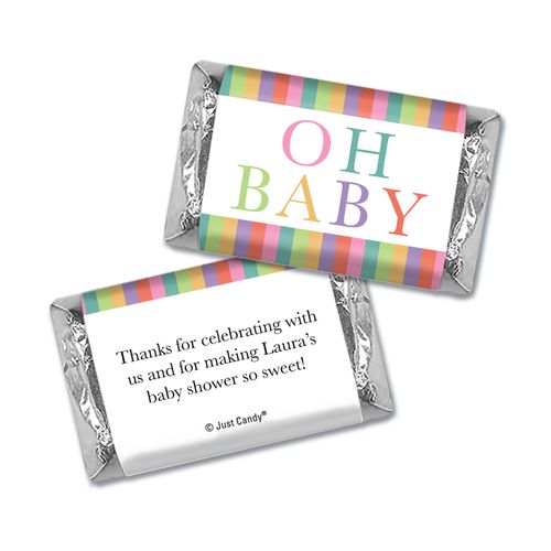 Baby Shower Personalized Hershey's Miniatures Wrappers Happy Baby