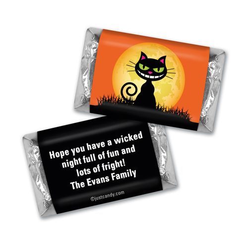 Halloween Personalized Hershey's Miniatures Purrfect Halloween Black Cat