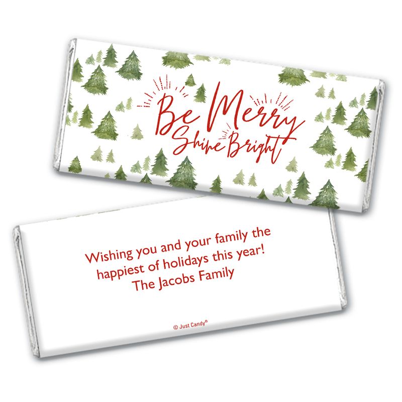 Christmas Card With Photo Candy Bar-wrappers Only for Chocolate