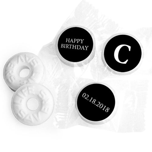 Birthday Personalized Life Savers Mints Monogram Then & Now