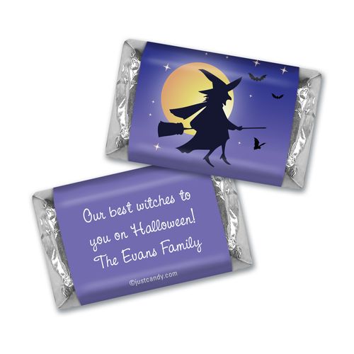 Halloween Personalized Hershey's Miniatures Witch on Broom