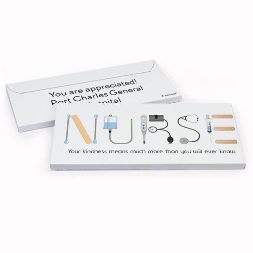 Deluxe Personalized Nurse Appreciation First Aid Hershey's Chocolate Bar in Gift Box