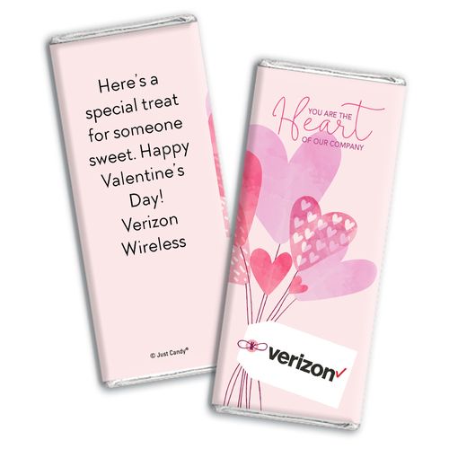 Personalized Valentine's Day Sending Hearts Add Your Logo Chocolate Bar Wrappers Only