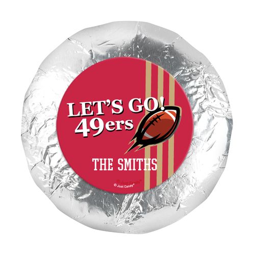 Personalized 49ers Football Party 1.25" Stickers (48 Stickers)