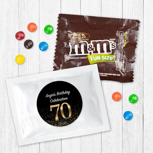 Personalized 70th Birthday Celebration Milk Chocolate M&Ms