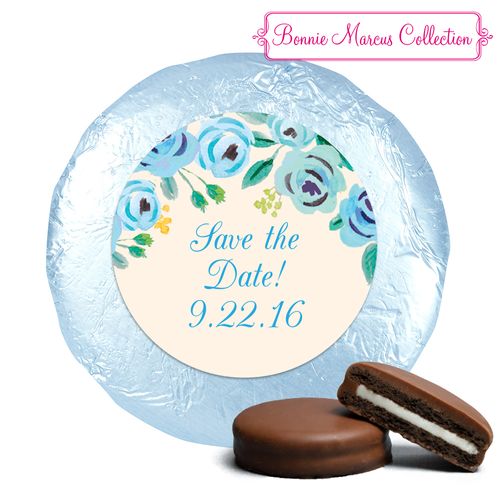 Bonnie Marcus Collection Here's Something Blue Save the Date Milk Chocolate Covered Oreo Cookies