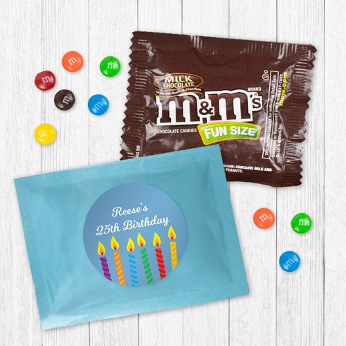 Personalized Birthday Candles Milk Chocolate M&Ms