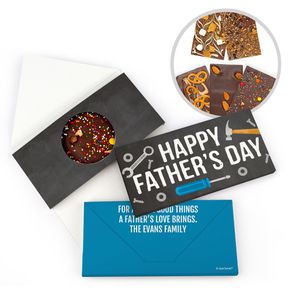 Personalized Bonnie Marcus Father's Day Tools Gourmet Infused Belgian Chocolate Bars (3.5oz)
