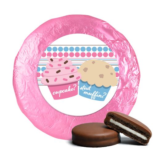Gender Reveal Milk Chocolate Covered Oreo Cookies Cupcakes