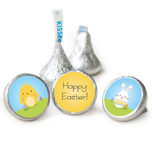 Easter 3/4" Sticker Bunny and Chick Peeps (108 Stickers)